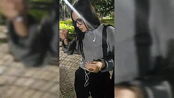 date with a fan turned into latina slut deepthroat, ball licking, and doggystyle with neighbors