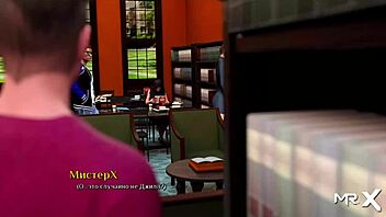 College life in a porn game: the first time with a girlfriend