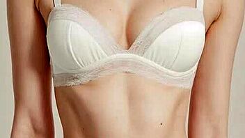 Girls in flowery underwear barefoot and sexy