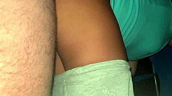 public fuck with monster cock, bent over, creampie in wet pussy, sucking mouthful