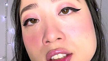 Kimmy Kalani begs for facial in dirty ASMR talk.