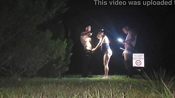 Met two fans at the club, got so wet, let them bang me outdoors in the street