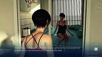 Bound by dreams in Elsa's nightmares, the brunette explores hairy pussy play.