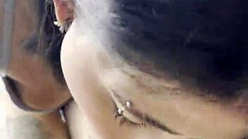 blonde gives cuckold a mouthful in dorm