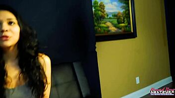 sexy coed sabrina sucks then gets banged hard