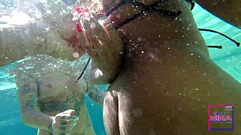 ever seen underwater pussy licking in pool with nina and sully?