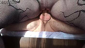 Girlfriend Satisfies Cock In Reverse Cowgirl And Fishnets!