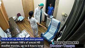 dr tampa examines genesis during her first gyno visit