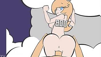 I had intense sex with Princess Rosalina, her monster cock driving me wild.