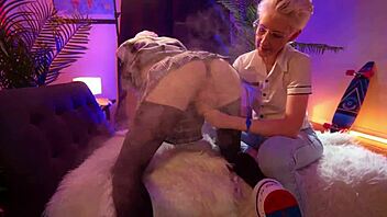 Girl controls guy's orgasm and ruins his cumshot completely