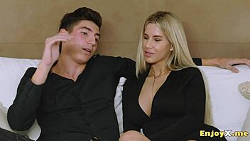 Miss Naughty Shows Her Skills as Kinky Housewife Pleases Visitor in Kitchen with Impressive Performance - Steamy HD Scene