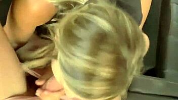 Blonde Babe Receives Detailed Oral Attention with Muff Diving and Footjob in Outdoor Car Setting by Amateurs.