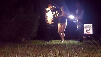 Met two fans at the club, got so wet, let them bang me outdoors in the street