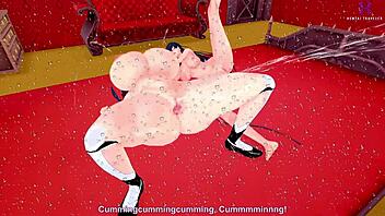 i love my strapon party with taimanin yukikaze, licking and doggystyle fun