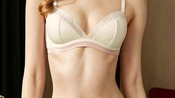 Girls in flowery underwear barefoot and sexy