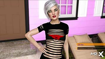 College life in a porn game: the first time with a girlfriend