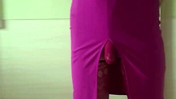 Check out this close-up of burgundy lingerie with stockings.