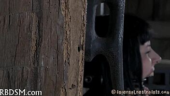 Punishing hottie with artistic drawings