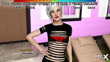 College life in a porn game: the first time with a girlfriend