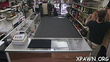 Harlot fucks in shop