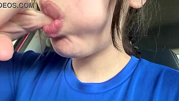 Beautiful spitting mouth latina, ass fetish lover