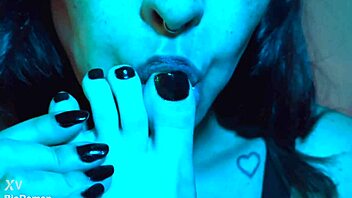 Redhead licks and sucks cute toes