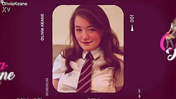 18 year old in christmas lingerie gets creampie with blue eyes 😘