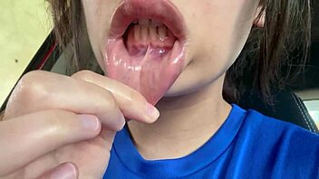 Beautiful spitting mouth latina, ass fetish lover