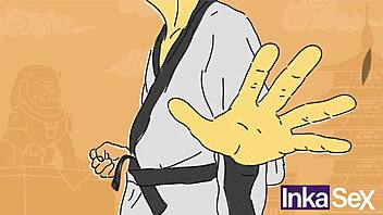 Young karateka seduced by stepmother with huge ass 😏