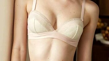 Girls in flowery underwear barefoot and sexy