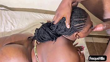 fucking her asshole with my big dick muscular ebony slut