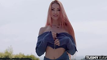 TushyRaw redhead Little Dragon gapes her tight ass 😍