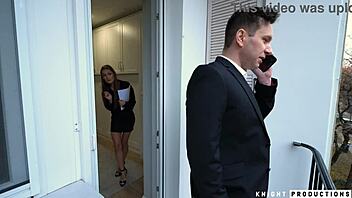 Tiffany Tatum, head of wel-cumming committee, uhh, loves sensual ball licking and big cock mouthfuls till she moans!