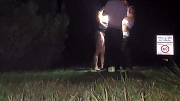 Met two fans at the club, got so wet, let them bang me outdoors in the street