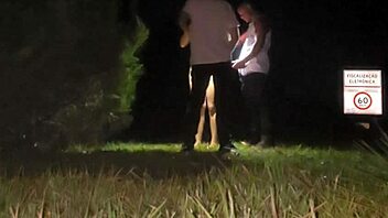 Met two fans at the club, got so wet, let them bang me outdoors in the street