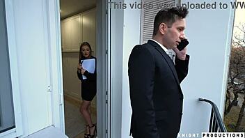 Tiffany Tatum, head of wel-cumming committee, uhh, loves sensual ball licking and big cock mouthfuls till she moans!