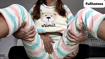 stepdad gropes his stepdaughter's small tits and fingers her pussy while she begs him to stop