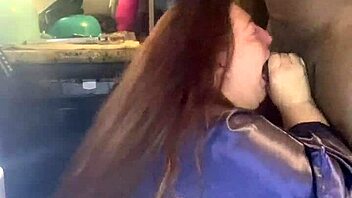 Big bbw slut sucks massive black cock intensely