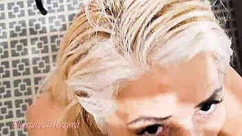 Blonde MILF seduces at hotel, offers more than a room