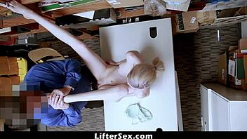 small tits shoplifter lexi lore fucked sideways by officer for stealing in pov at liftersex