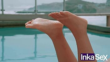 My peruvian stepdaughter gave me her pink pussy for the inheritence