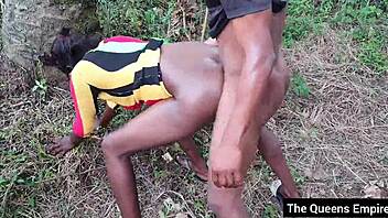 Asuu Strike Gone Wrong: Two First Year Students Fuck Hard in the Bush, Bent Over Doggystyle.