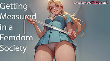 Getting measured in the femdom society chastity audio story