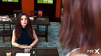 College life in a porn game: the first time with a girlfriend