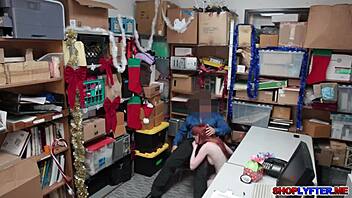 Beautiful Petite Redhead Krystal Orchid Displays Pink Pussy In Shop For Hardcore Cumshot