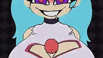 Sky dobi titfuck s pošastnim kurcem in orgazem piče