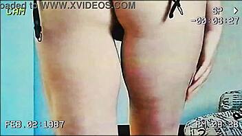 Wow, check this housewife's sexy stockings in a homemade sex tape! It's pure retro heat in the household!