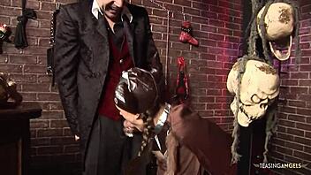 wow, this brunette chick loves riding and sucking cock so much! her shaved pussy moans in pleasure