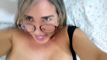Hot blonde professor gives sexy lessons in my apartment