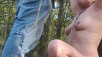 yo, check my slave f flashing in the forest today